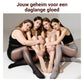 Glanzende transparante panty met hoge elasticiteit