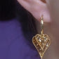 📢📢50% OFF !! ⏰Elegant Sparkling Heart Hoop Earrings