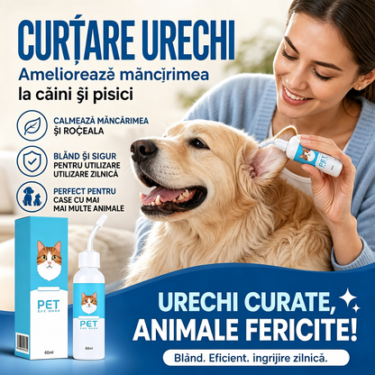 🐾1+1 INGYEN🐶🐱 Háziállatok fülének tisztítására szolgáló termék  kíméletes, kutyák és macskák számára biztonságos  🌿