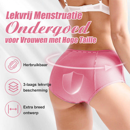 Lekvrij Menstruatieondergoed met Hoge Taille