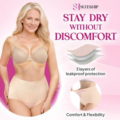 Lekvrij High-Waist Ondergoed met 3-Lagen Bescherming