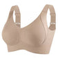 🎁Koop 1, krijg 1 gratis, 💕Geribbelde zijden push-up bh voor dames zonder stalen ring, verstelbaar🌸