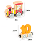 🔥🎁 Számok és betűk mágneses vonat puzzle fa játék autó