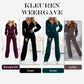 Tweedelige zwarte set met rits en wijde broek