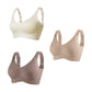 🎁Koop 1, krijg 1 gratis, 💕Geribbelde zijden push-up bh voor dames zonder stalen ring, verstelbaar🌸