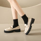 Lakleren Loafers met Chunky Zool en Goudkleurig Detail