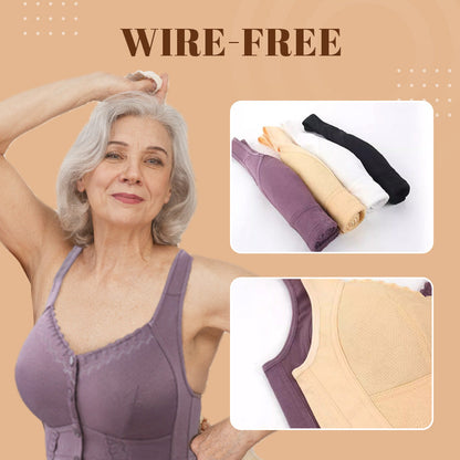 【1+1 ingyenes】👙Női lélegző plus size melltartó, elöl csipkés záródással💖