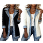 Gebreid Blazerjack met Denim Details