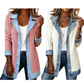Gebreid Blazerjack met Denim Details