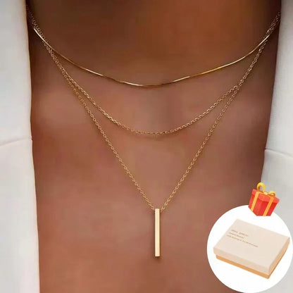 Elegante meerlaagse ketting met een sierlijke hanger🎁