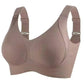 🎁Koop 1, krijg 1 gratis, 💕Geribbelde zijden push-up bh voor dames zonder stalen ring, verstelbaar🌸