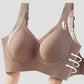 🎁Koop 1, krijg 1 gratis, 💕Geribbelde zijden push-up bh voor dames zonder stalen ring, verstelbaar🌸