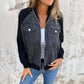 🔥Nieuwe mode creatieve denim splicing jas voor dames