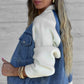 🔥Nieuwe mode creatieve denim splicing jas voor dames
