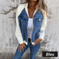 🔥Nieuwe mode creatieve denim splicing jas voor dames