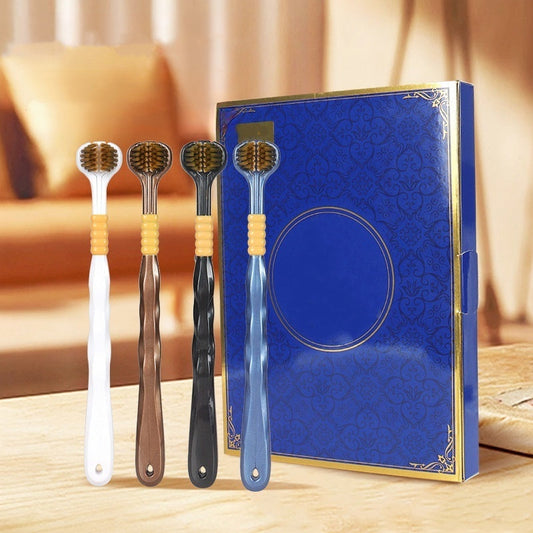 Három fejjel rendelkező, többszögű tisztító fogkefe