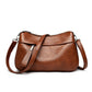 Vintage Lederlook Schoudertas met Ritssluiting en Verstelbare Schouderriem