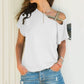 Női alkalmi egyvállas kereszt pántos rövid ujjú póló