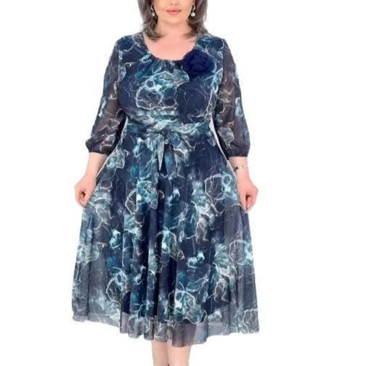 💃 Női divat áramló légáteresztő légáteresztő kerek nyakú áramló kerek nyakú ruhák