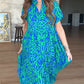 💐Női hosszú ruha nyomtatással