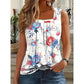 Női alkalmi ujjatlan nyomtatott felső