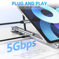 💻🖥️ USB-C dokkoló & laptop állvány szett – 4K HDMI, többportos, ergonomikus