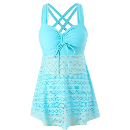 Női csipke keresztbe tett hátú fürdőruha