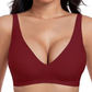 🥰 Mélyen dekoltált, V alakú, push-up, merevítő nélküli, varrás nélküli zselés melltartó👙🔥