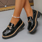 Lakleren Loafers met Chunky Zool en Goudkleurig Detail