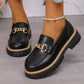 Lakleren Loafers met Chunky Zool en Goudkleurig Detail