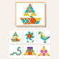 🧠Mágneses mintákkal ellátott fa puzzle készlet 🧩