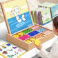 🧠Mágneses mintákkal ellátott fa puzzle készlet 🧩