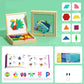 🧠Mágneses mintákkal ellátott fa puzzle készlet 🧩