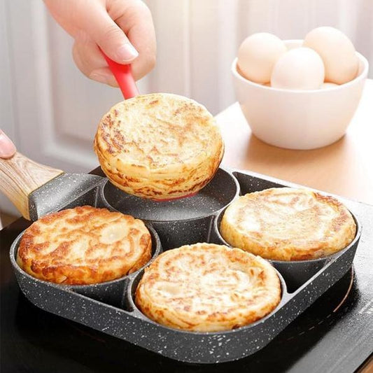 🍳 Négylyukú tapadásmentes tojásos serpenyő