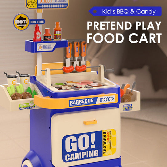 🍖Gyerekeknek való grillsütő és cukorkás szerepjátékos ételkocsi