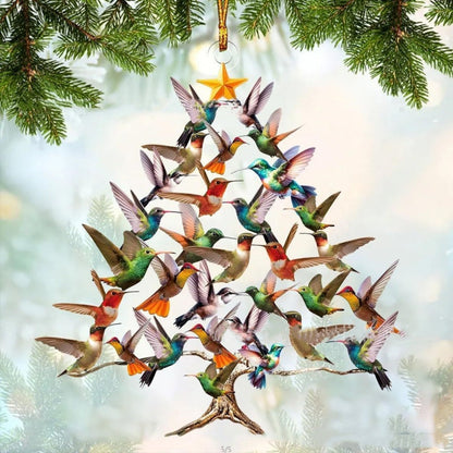 🐦Akril kolibri karácsonyi dísz✨