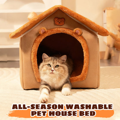 🐱Minden évszakban mosható kisállat-ház fekhely