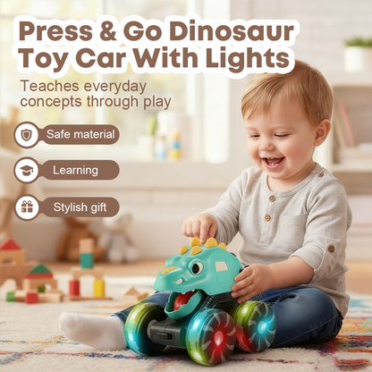 🦕Nyomd meg és menj dinoszaurusz játékautó lámpákkal
