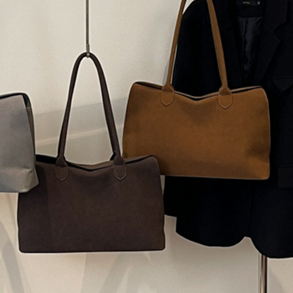 Minimalistische Suède-Look Shopper