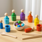 🌈Szivárványgolyók poharakban Montessori játékok kisgyermekeknek