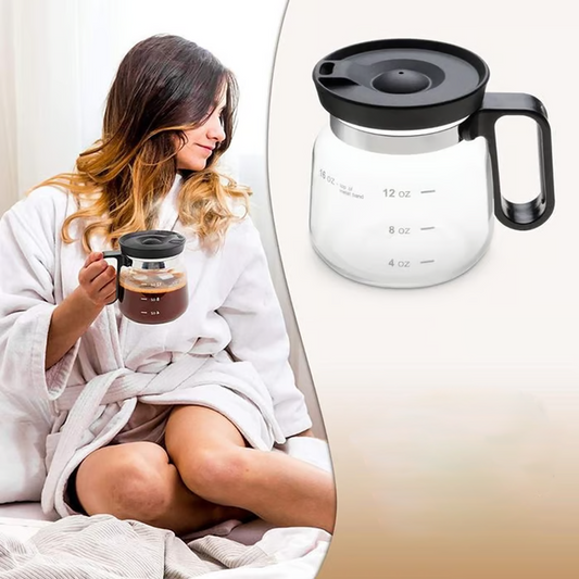 Üvegkanna stílusú kávésbögre fedéllel