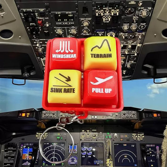 Airbus figyelmeztető hang szimulátor kulcstartóval