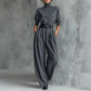 Elegante tweedelige set met coltrui en wijde broek
