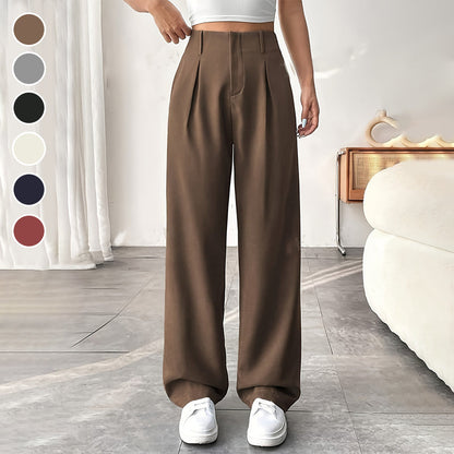 Elegante high-waist broek met wijde pijpen