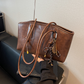 Vintage Shopper met Dubbele Schouderbanden