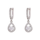 💎50% KORTING!✨Druppel Hoepel Oorbellen – Stralend Zirkoon, Pavé Zetting, Goud of Zilver Afwerking Voor Tijdloze Elegantie🎠