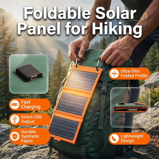 ☀️Hordozható napelem USB-töltővel—Ideális kempingezéshez és szabadtéri kalandokhoz🏕️
