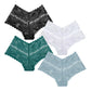【✨ 1 + 3 ingyen - 4 db】Női szexi csipkés bugyi – Átlátszó, virágmintás fehérnemű 💋