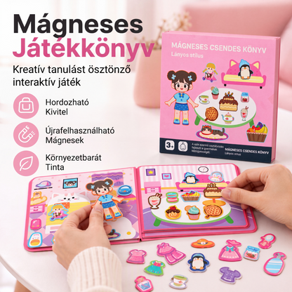 🧩🧒 Oktatási célú mágneses könyv kirakós jelenetekkel – összecsukható, interaktív, így kiválóan alkalmas a játékos tanulásra! 🌟🧠
