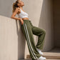 Sportieve High-Waist Broek met Wijde Pijpen